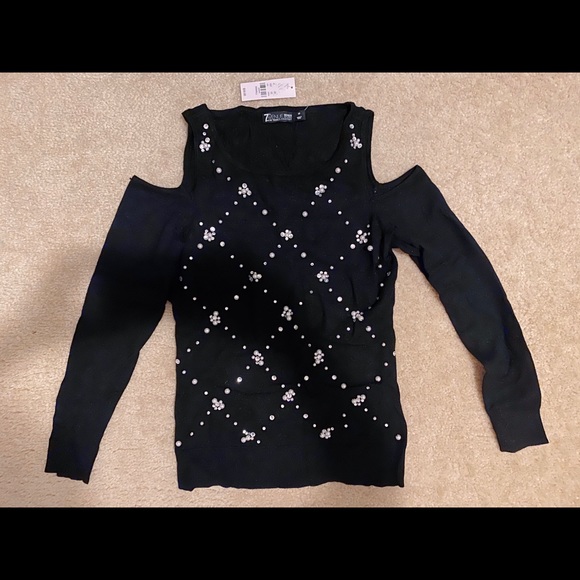 NY&Co. Rhinestone long sleeve light weight sweater - Picture 1 of 3